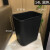 酒店客房垃圾桶方形圆形办公室垃圾桶宾馆垃圾桶无盖阻燃小垃圾桶 14L黑色方形加厚阻燃桶