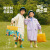 魔小宅（MOXIAOZHAI）儿童雨衣日系幼儿园男童女童上学专用带书包位防雨服卡通雨披 森林系列-奶糖杏 XXL 精美收纳袋
