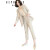 歌珀莱品牌女装西装外套女2022年春季新款减龄时尚套装设计感小众炸街西服两件套 米白色 S