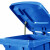 兰诗 LJT2215 新国标大号脚踏分类垃圾桶 物业环卫商用大垃圾桶 100L蓝色-可回收物
