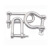 派尼尔 304不锈钢D型卸扣U型马蹄形吊环吊钩吊耳 M5【承重160公斤】 银色 HKSY-7 