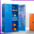 科雷杰（Corej）不锈钢工作台操作台面储物柜 灰橙色重型三抽一层板带挂网