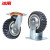冰禹 BYlj-300 重型尼龙脚轮 聚氨酯脚轮 高强度风火轮工业轮子 4寸（2转向+2定向）