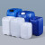 带内盖塑料小方桶密封扁桶耐酸碱化工桶加厚实验室废液桶专用收集 25L蓝色-B款(1公斤) 爆卖款(耐