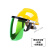 盛融乾电焊面罩安全帽式支架面屏防护冲击头戴式焊帽工专用烧氩弧焊接 黄色安全帽+支架+绿屏