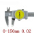 广陆带表卡尺150测量工具2300mm不锈钢游标卡尺 闭式0-150mm 精度0.02