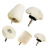 跃励工品带柄白布轮 镜面抛光上蜡布轮蘑菇圆柱圆锥绒布轮磨头 T型65 一个价 