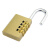 谋福（CNMF）黄铜3位4位密码锁 行李箱橱柜健身房号锁 防水防锈（28cm三位密码锁）