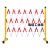 玻璃钢伸缩围栏管式绝缘安全隔离可移动折叠硬质电力施工防护栏杆 1.2*9米 红白色