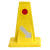 分道标弹性纤维pu材料分道体TPU塑料EVA道路警示牌 (黄白)TPU光引导牌带灯珠