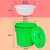干湿过滤分离带滤网垃圾桶大号厨房厨余茶水茶叶沥水潲水桶篮 绿色50K型+沥水篮