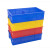 冰禹 BY-174 塑料分隔式零件盒 货架物料螺丝盒 中4格（375*275*85）蓝色