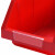 纳仕徳 C6# 加厚组立式零件盒 斜口螺丝收纳盒 货架整理箱 五金元件盒零件盒工具盒 红色250x160x115
