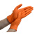 英科医疗 丁腈防护手套 加厚丁晴劳保耐磨实验清洁餐饮钻石纹手套 橙色大号L码 100只/盒