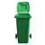 简厚 厨余分类垃圾桶大号厨房户外商用医疗干湿分离蓝色灰色红色绿色加厚全国标准分类塑料垃圾桶 绿色100L