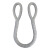 铸固 起重吊绳 两头双扣圆环形工业锁具耐磨尼龙编织吊装绳组合索具 6吨2米 