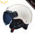 3C认证电动车头盔男女士四季摩托车哈雷半盔冬季款保暖防寒安全帽 棕色长透明镜