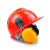 扬笙福干扰用工业安全帽防耳机工地护耳器降噪防耳罩噪音工厂工业 蓝色国标ABS安全帽以勒0505型耳