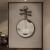 小小画钟新中式古月琴夜光LED灯客厅装饰画琴行书房挂墙电子钟BG5390 80cm