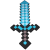 我的世界钻石剑镐二合一玩具剑武器mc游戏周边激光剑套装模型弓箭 蓝色剑