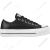 匡威（Converse）女鞋休闲鞋低帮鞋厚底圆头系带系带夏季 BlackBlackWhite 11 Black/White/White 10