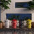 户外卡通垃圾桶创意可爱分类家用庭院花园幼儿园带盖大号果壳箱 常规黄色