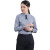 中神盾Z-512 男女装新款衬衫竹纤维纯色长袖商务工装职业方领衬衫定制职业装（41码）4XL 灰色 （1-9套）