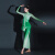 巾玖秧歌服表演服独舞伞舞古典舞蹈服装飘逸扇子舞广场舞套装演出服女 绿色 S