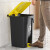 超大脚踏式垃圾桶商用大容量户外环卫专用带盖饭店厨房垃圾收纳桶 30L黄盖灰桶投放标(送垃圾袋2