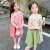 蓓馨贝（Beixinbei）2岁宝宝衣服女孩新中式夏装套装2024新款中小童中国风旗袍裙子3 绿色旗袍两件套裙 140码建议身高130-140年龄6-7岁