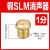 气动接头 电磁阀消声器 SLM铜平头消声器SLM-M5/01/02/03/04 铜 1分
