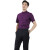 中神盾 D7509 男款短袖衬衫 竹纤维纯色商务工装职业方领衬衫 可定制 43码 深紫（1-9件）