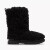 蔻驰（COACH）女靴冬季短靴 Deena 柔软羊毛皮舒适防滑抓地保暖雪地靴 Black/黑色 标准35.5/US5