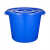 大号圆形垃圾桶户外环卫工业加厚垃圾桶商用食堂厨房专用垃圾桶 65升桶无盖蓝色