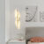 BERRUAN极简壁灯北欧客厅沙发背景墙灯led长条氛围灯创意线条卧室床头灯 金色左款50*8*4CM暖光
