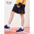 特步（XTEP）儿童运动套装舒适百搭夏季跑步T恤短裤两件组合男童六一套装 黑色/蓝色-9258 165