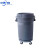 加厚圆形塑料带盖带轮子可移动大容量杂物废料环保清洁垃圾桶  80L直投垃圾桶