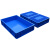 海斯迪克 EU周转箱塑料箱 汽配可堆式储物箱零件箱 蓝色带盖600*400*120