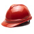 吉象 安全帽 V2 新国标V型透气ABS 防砸建筑工程工地加厚电力施工抗冲击 红色