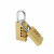 京度 小挂锁密码挂锁防盗挂锁背包锁柜门锁 黄铜锁 3轮密码（小号）