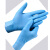 Raxwell 丁腈手套 一次性丁腈手套加厚耐用劳保工业蓝色丁晴手套 M中码 20一包 100只装