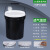 定做印刷塑料桶泡菜腌菜调料密封桶25L涂料机油桶化工桶 25L-黑色-配透气盖(D17口径透气