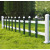 乔安 户外绿化塑钢白绿款护栏（2片3米长的护栏+4根转角立柱）高40cm  单位：套