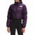 The North Face北面Nuptse 经典款女士防风雨时尚宽松版短款保暖羽绒服700蓬 紫色豹纹Gravity Purple XS
