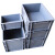 EU周转箱塑料长方形加厚灰色物流箱子胶箱过滤盒子储物筐大号胶框 400300280二代加厚灰色