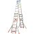铝合金伸缩人字梯8米9米10米11米12米伸缩梯子工程梯双面升降梯子 定制款12米5mm厚 实际高11