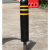 康迪普 橡胶警示柱PU弹力柱道路分道口路桩防撞反光柱隔离桩 80高橡胶灰色警示柱-绿膜													