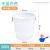塑料水桶加厚大号带盖储水厨房发酵胶桶大容量白桶蓄水大桶 100c白色*送水勺