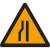 道路车道变窄警示牌路面左右侧变窄反光提示牌交通标志牌铝牌定做 1.5  90三角 左侧变窄