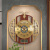 欧西曼 黄铜钟表挂钟新中式复古居家客厅带万年历电子钟办公室壁饰挂表 铜挂钟-静音机芯 异形